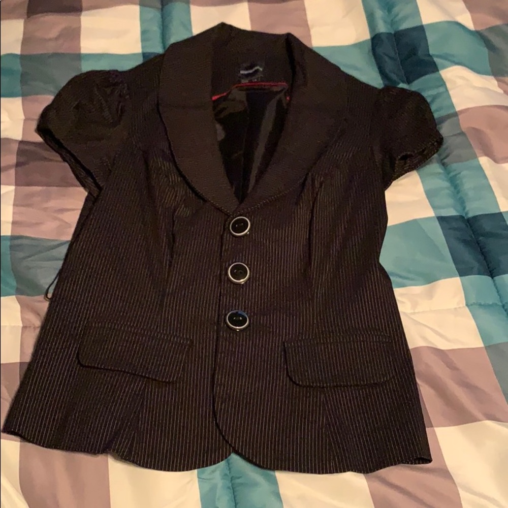 Black dress button up top